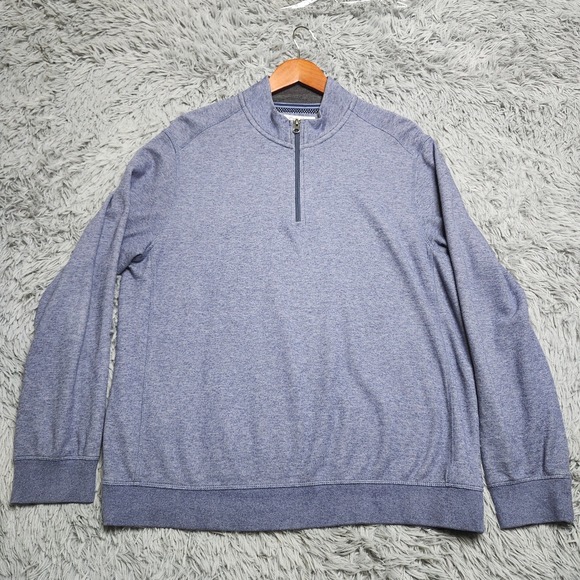 English Laundry Other - English Laundry Sweater Sweatshirt Mens XL Blue‎ Heathered 1/4 Zip Pullover
